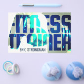 Fette Riesenmischung Fitness Trainer blau Flyer (Einzeln)