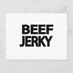 Fette Rindfleisch-Trockenfleisch-Typografie Einladungspostkarte