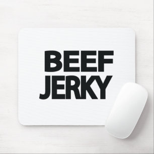 Fette Rindfleisch-Trockenfleisch-Typografie  Mousepad