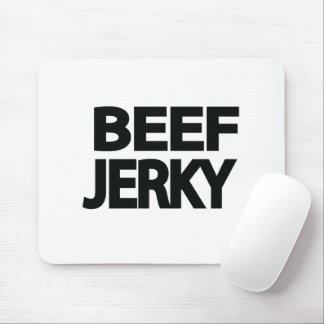 Fette Rindfleisch-Trockenfleisch-Typografie Mousepad