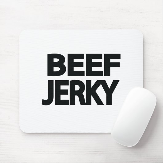 Fette Rindfleisch-Trockenfleisch-Typografie Mousepad (Mit Mouse)