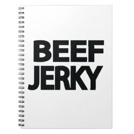 Fette Rindfleisch-Trockenfleisch-Typografie Notizblock