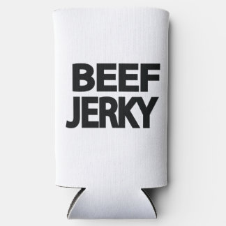 Fette Rindfleisch-Trockenfleisch-Typografie Selters Dosenkühler