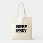 Fette Rindfleisch-Trockenfleisch-Typografie Tragetasche (Rückseite)