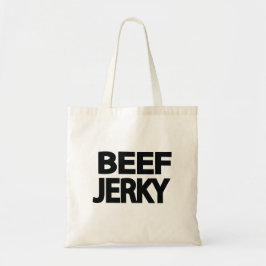 Fette Rindfleisch-Trockenfleisch-Typografie Tragetasche