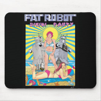 Fette Roboter-Bikini-Partyfilmplakat-Mausunterlage Mousepad