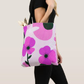 Fette rosa florale moderne Tote-Tasche Tasche (Von Nahem)