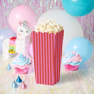 Fette rosa und rote Zirkus-Spaßhaus-Streifen Geschenkschachtel