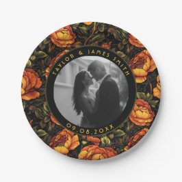 Fette Rose Grünpflanzen Teller für Hochzeitssache