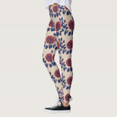 Fette rot gemalte Rosen  Leggings (Links)