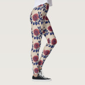 Fette rot gemalte Rosen  Leggings (Rechts)
