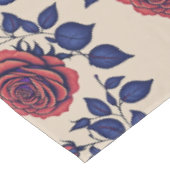 Fette rot gemalte Rosen  Tischdecke (Schrägansicht)