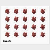 Fette rote abstrakte Sticker-Kunst Quadratischer Aufkleber (Blatt)
