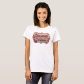 Fette rote CHAMPAGNER-WÜNSCHE Textgestaltung T-Shirt (Vorne ganz)