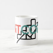"Fette Rote Grüne Bitcoin Bullenmarkt Design" Kaffeetasse (Mittel)