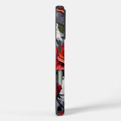 Fette Rote Rosen im grauen Hintergrund Case-Mate iPhone Hülle (Rückseite / Rechts)