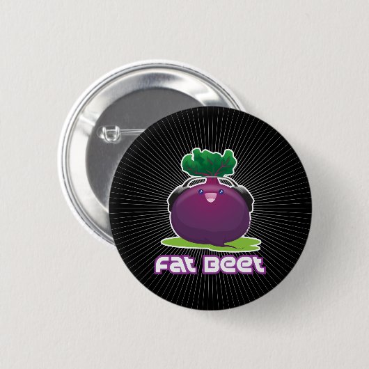 Fette rote Rübe Button (Vorne & Hinten)