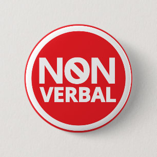 Fette rote Schriftart Verbotssymbol nicht-verbal Button