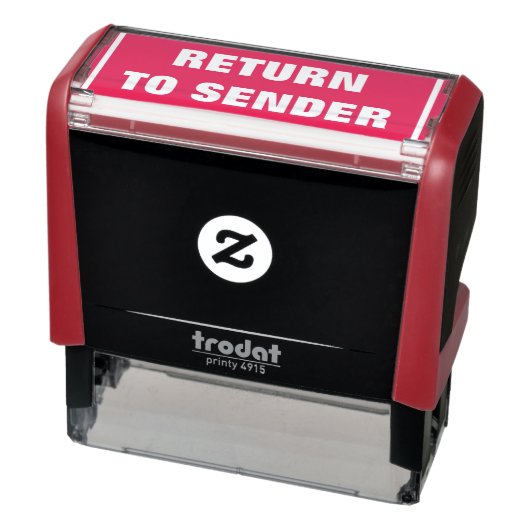 Fette "RÜCKKEHR ZUM SENDER"-Briefmarke Permastempel (Produkt)