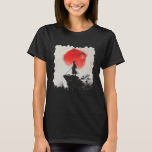 Fette Samurai-Schwert-Tusche-Kunst Japanischer Son T-Shirt