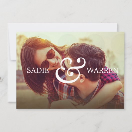 Fette Save-the-Date-Karte mit Und-Zeichen Save The Date (Vorderseite)