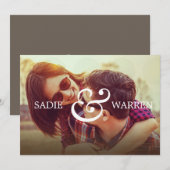 Fette Save-the-Date-Karte mit Und-Zeichen Save The Date (Vorne/Hinten)