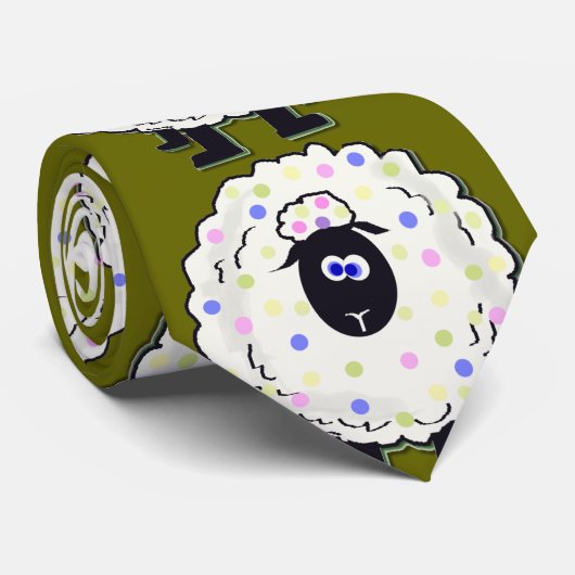 Fette Schafe Krawatte (Gerollt)
