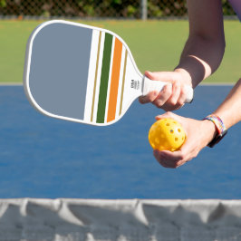 Fette Schieferwald Grüne Orangenstreifen Streifen Pickleball Schläger
