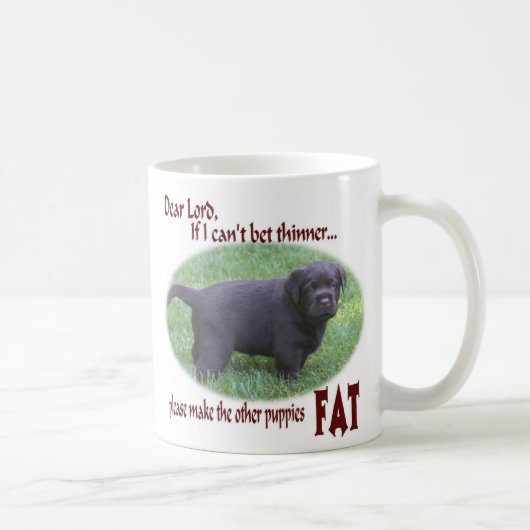 Fette Schokoladen-Labrador-Tasse Kaffeetasse (Rechts)