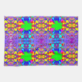 Fette schöne lebhafte Farben Abstrakte Kunst Muste Geschirrtuch (Horizontal)