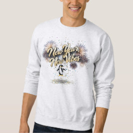 Fette Schrift "Neues Jahr, neue Vibes" Pinguin Bas Sweatshirt