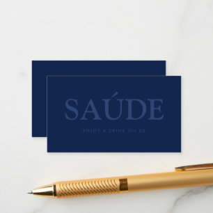 Fette Schrift "Saúde" Portugiesisch Freigetränk-Ti Begleitkarte