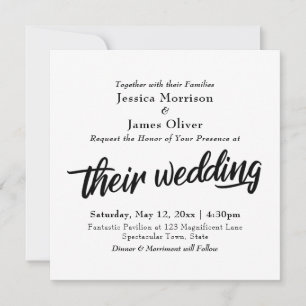 Fette Schrift-Typografie, minimalistische "Ihre Ho Einladung