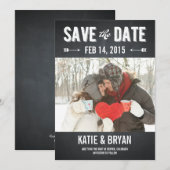 Fette Schultafel Save The Date Karten (Vorne/Hinten)