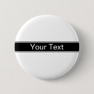 Fette Schwarz-Weiß-Streifen bearbeitbarer Text Button