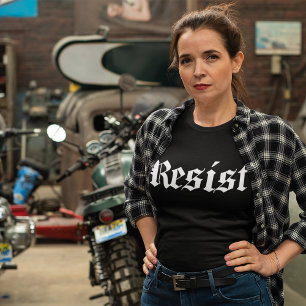Fette Schwarz-Weiß-Widerstandserklärung Tri-Blend Shirt