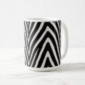 🖤 Fette Schwarz-Weiß-Zebra-Moderne 🖤 Kaffeetasse (VorderseiteRechts)