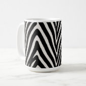🖤 Fette Schwarz-Weiß-Zebra-Moderne 🖤 Kaffeetasse (Vorderseite Links)