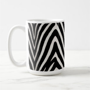 🖤 Fette Schwarz-Weiß-Zebra-Moderne 🖤 Kaffeetasse