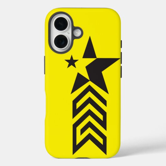 Fette schwarze geometrische Sterne Case-Mate iPhone Hülle (Rückseite)