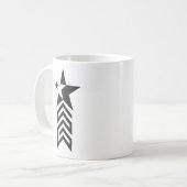 Fette schwarze geometrische Sterne Kaffeetasse (Vorderseite Links)
