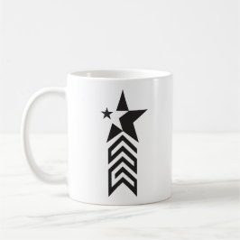 Fette schwarze geometrische Sterne Kaffeetasse