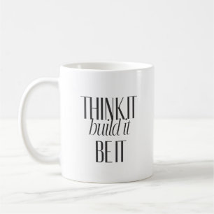 Fette schwarze Typografie inspiriert kreative Mens Kaffeetasse