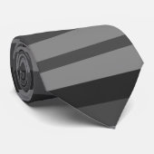 fette schwarze und graue Streifen Krawatte (Gerollt)