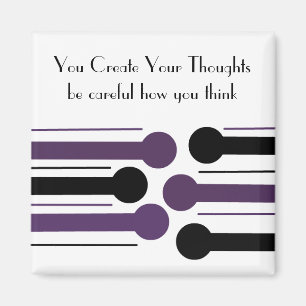 Fette schwarze und violette Motivationssprüche Magnet