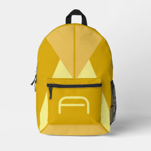 Fette Senf und geometrisches Kohlemonogramm  Bedruckter Rucksack
