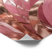 Fette Silber ABSTRACT ART Gestaltung v2 Poster (Ecke)