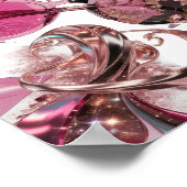 Fette Silber ABSTRACT ART Gestaltung v3 Poster (Ecke)