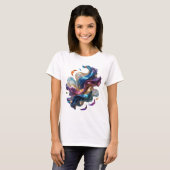 Fette Silber ABSTRACT ART Mode Druck v2 T-Shirt (Vorne ganz)