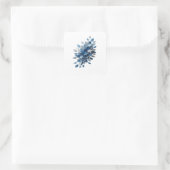 Fette Silber BLUE LEAVES Sticker Druck (Tasche)